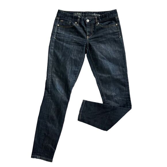 🌸 Tommy Hilfiger Skinny Jeans Dark Wash - Picture 1 of 8
